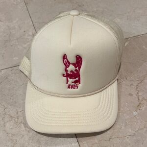Cream and Pink Trucker Hat